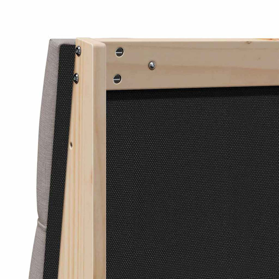 Gestoffeerd hoofdbord Taupe 160 cm Massief grenenhout
