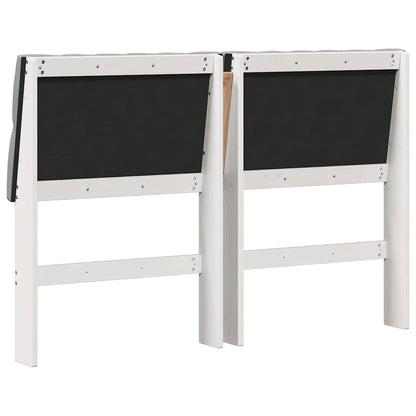 Gestoffeerd hoofdbord Lichtgrijs 160 cm Massief grenenhout