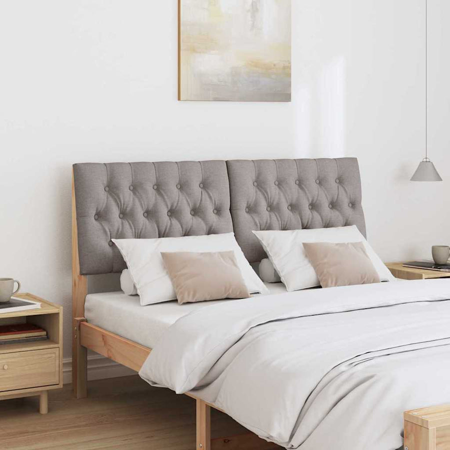 Gestoffeerd hoofdbord Taupe 150 cm Massief grenenhout