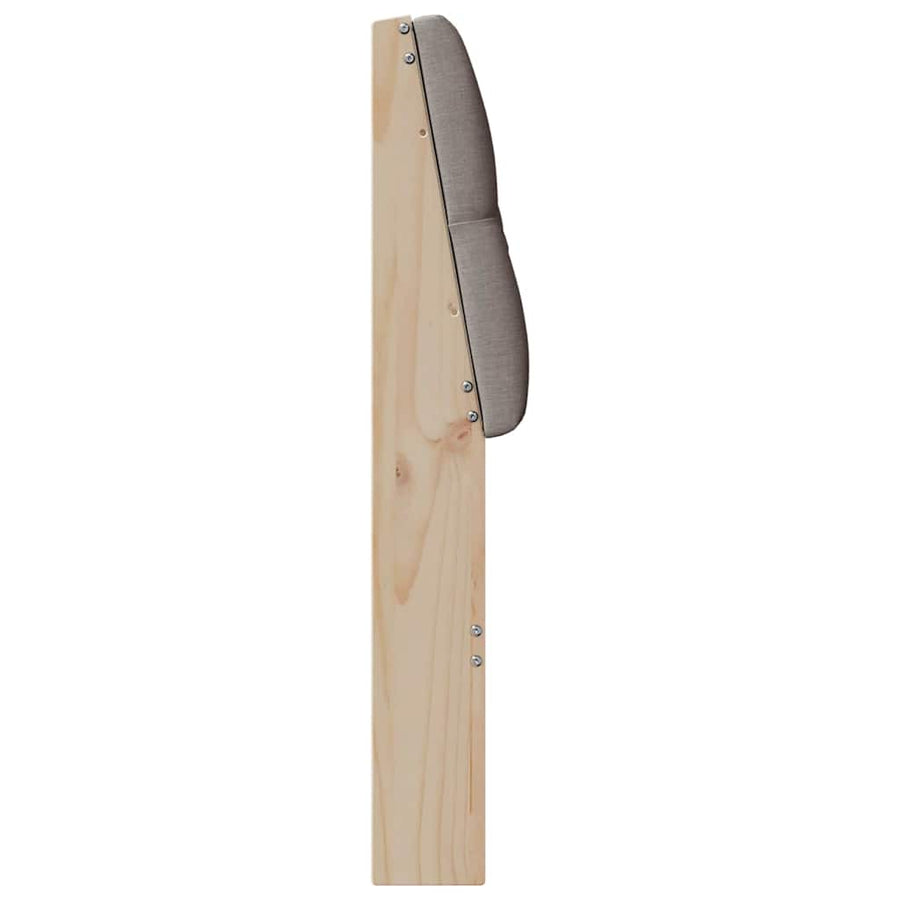 Gestoffeerd hoofdbord Taupe 135 cm Massief grenenhout