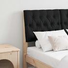 Upholstered Headboard Black 120 cm Solid Pine