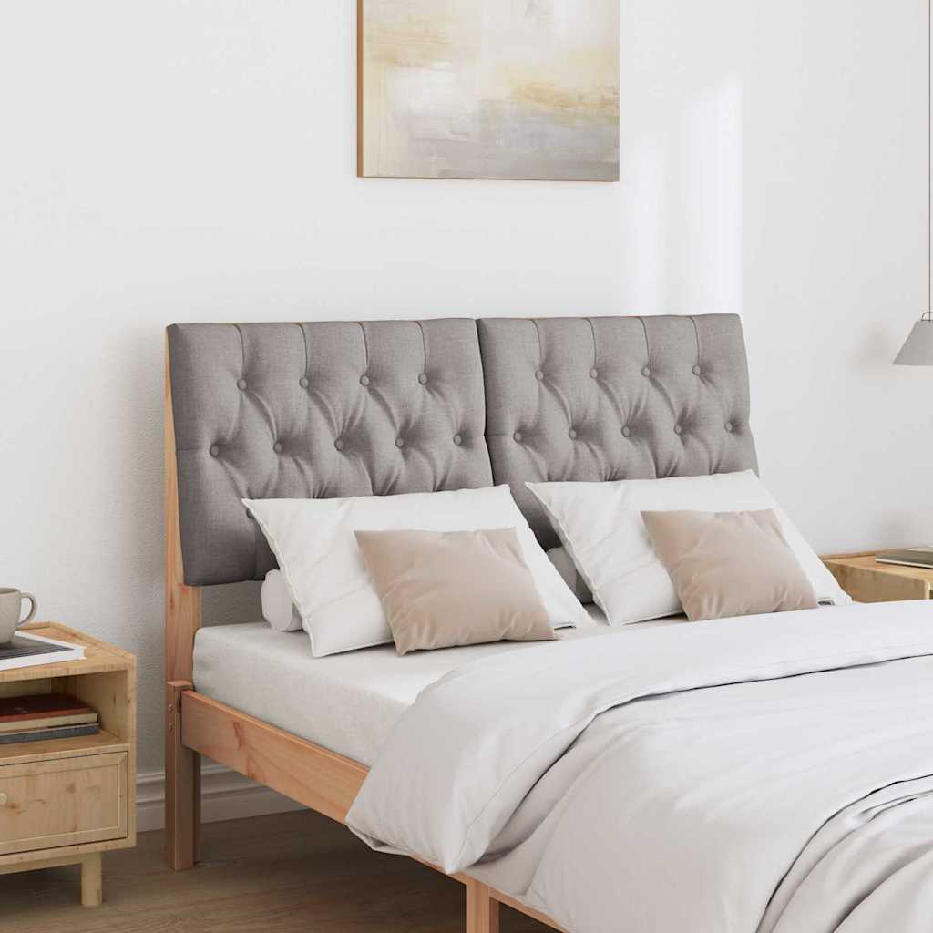 Gestoffeerd hoofdbord Taupe 120 cm Massief grenenhout