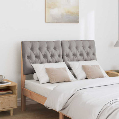 Gestoffeerd hoofdbord Taupe 120 cm Massief grenenhout