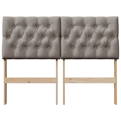 Gestoffeerd hoofdbord Taupe 120 cm Massief grenenhout