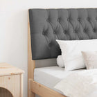 Upholstered Headboard Dark Grey 100 cm Solid Pine Wood