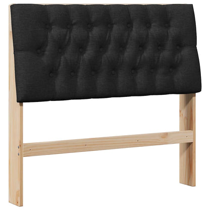 Gestoffeerd hoofdbord Zwart 100 cm Massief grenenhout