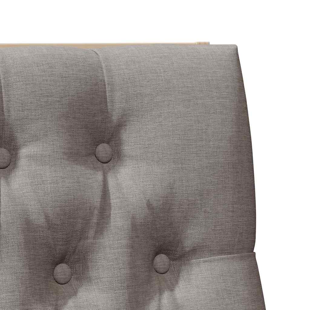 Gestoffeerd hoofdbord Taupe 100 cm Massief grenenhout