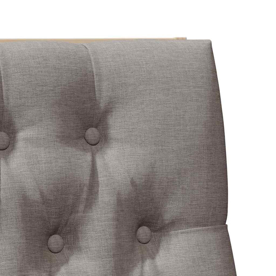 Gestoffeerd hoofdbord Taupe 100 cm Massief grenenhout