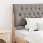 Upholstered Headboard Taupe 100 cm Solid Pine Wood