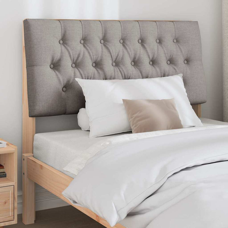 Gestoffeerd hoofdbord Taupe 100 cm Massief grenenhout
