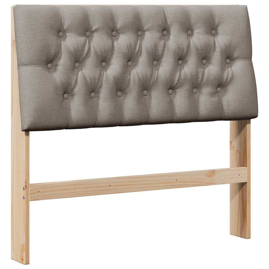 Gestoffeerd hoofdbord Taupe 100 cm Massief grenenhout