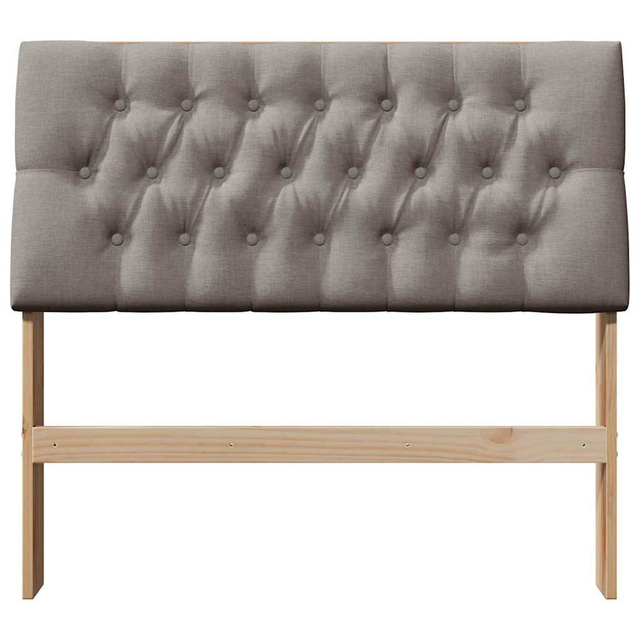 Gestoffeerd hoofdbord Taupe 100 cm Massief grenenhout