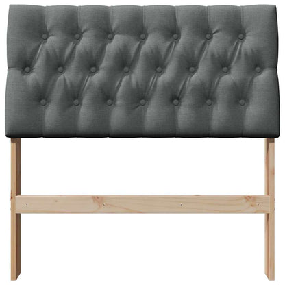 Gestoffeerd hoofdbord Donkergrijs 90 cm Massief grenenhout