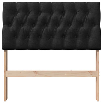 Gestoffeerd hoofdbord Zwart 90 cm Massief grenenhout