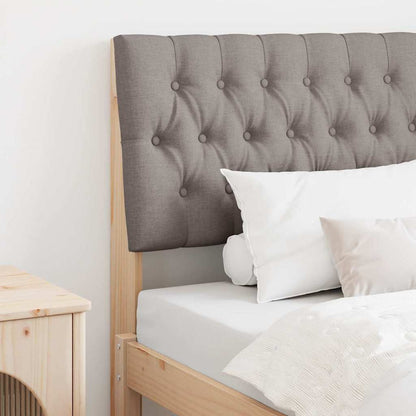Gestoffeerd hoofdbord Taupe 90 cm Massief grenenhout
