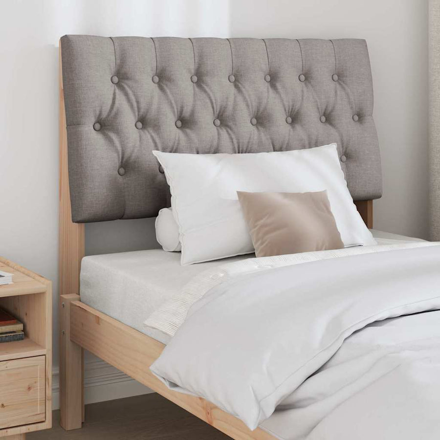 Gestoffeerd hoofdbord Taupe 90 cm Massief grenenhout
