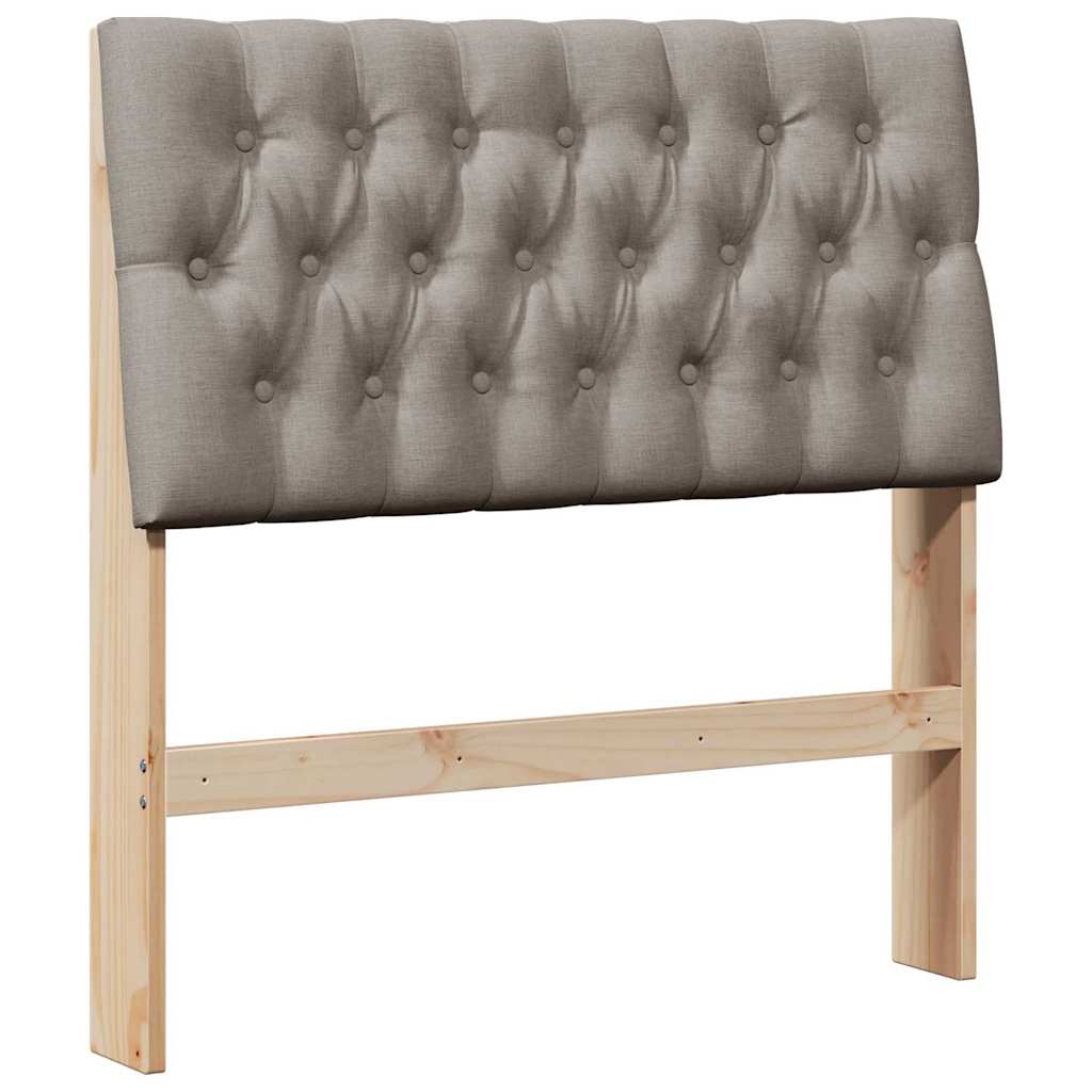 Gestoffeerd hoofdbord Taupe 90 cm Massief grenenhout
