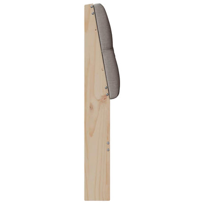 Gestoffeerd hoofdbord Taupe 90 cm Massief grenenhout