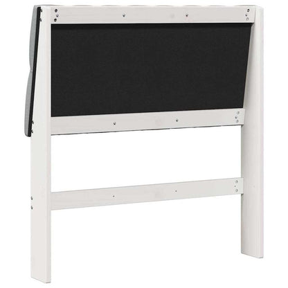 Gestoffeerd hoofdbord Lichtgrijs 90 cm Massief grenenhout