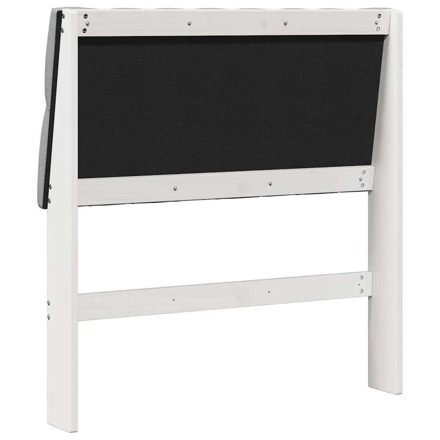 Gestoffeerd hoofdbord Lichtgrijs 90 cm Massief grenenhout