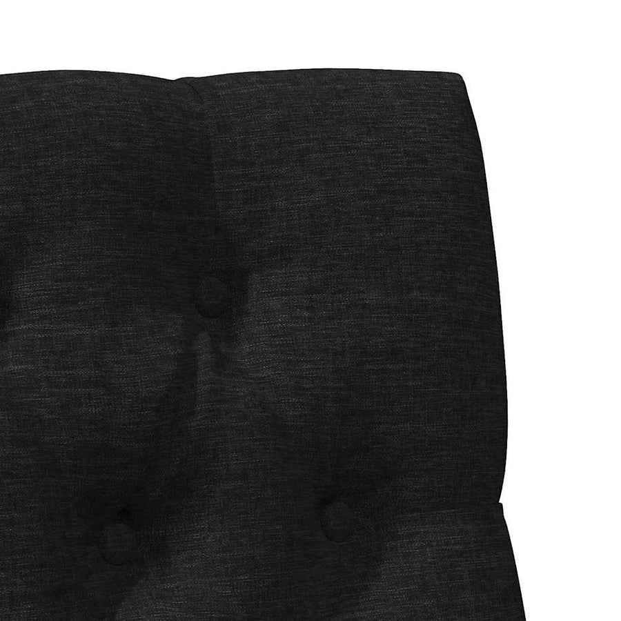 Gestoffeerd hoofdbord Zwart 80 cm Massief grenenhout