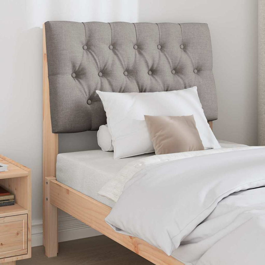 Gestoffeerd hoofdbord Taupe 80 cm Massief grenenhout