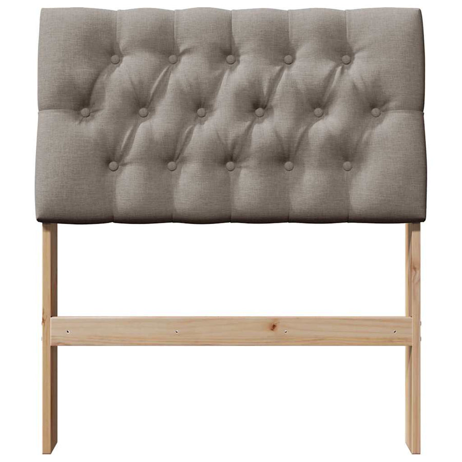 Gestoffeerd hoofdbord Taupe 80 cm Massief grenenhout