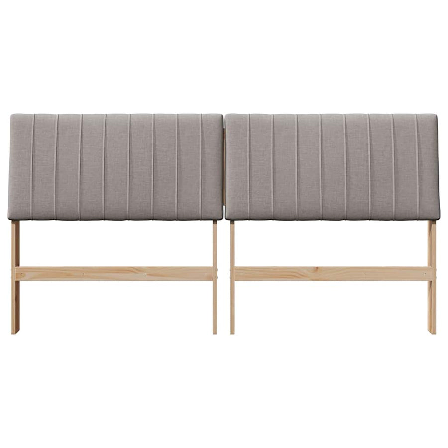 Gestoffeerd hoofdbord Taupe 200 cm Massief grenenhout