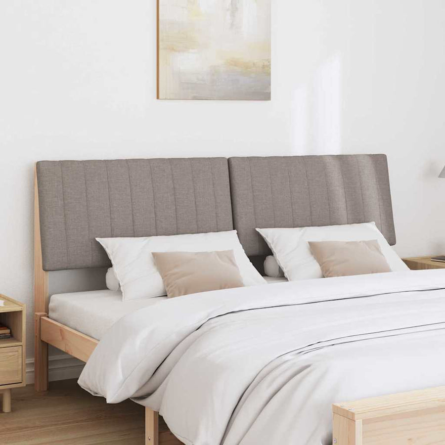 Gestoffeerd hoofdbord Taupe 180 cm Massief grenenhout