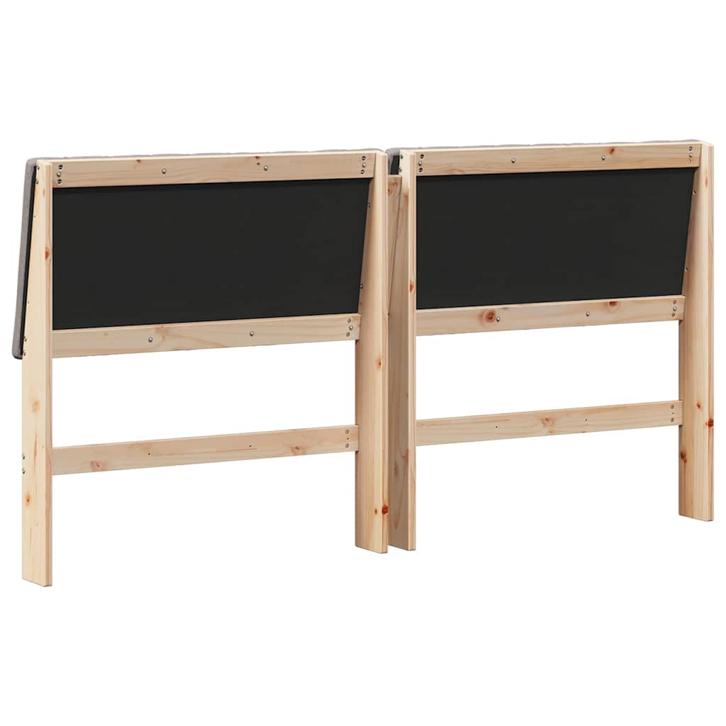 Gestoffeerd hoofdbord Taupe 180 cm Massief grenenhout