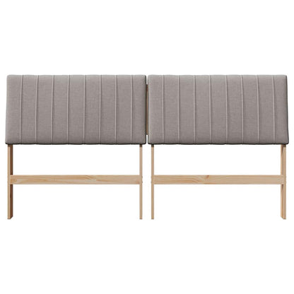 Gestoffeerd hoofdbord Taupe 180 cm Massief grenenhout