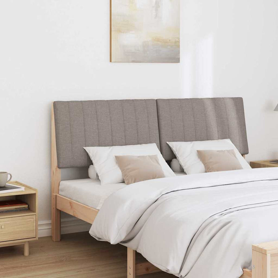 Gestoffeerd hoofdbord Taupe 160 cm Massief grenenhout
