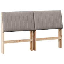 Gestoffeerd hoofdbord Taupe 150 cm Massief grenenhout