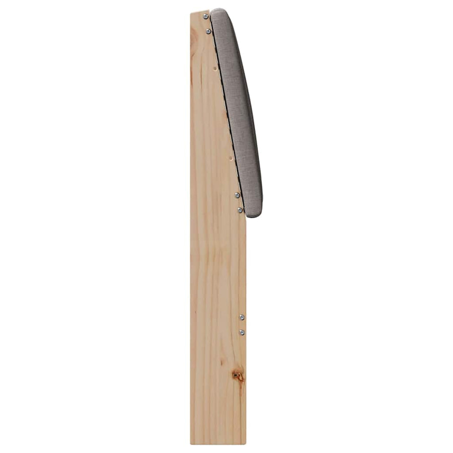 Gestoffeerd hoofdbord Taupe 150 cm Massief grenenhout
