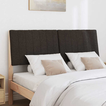 Gestoffeerd hoofdbord Zwart 140 cm Massief grenenhout