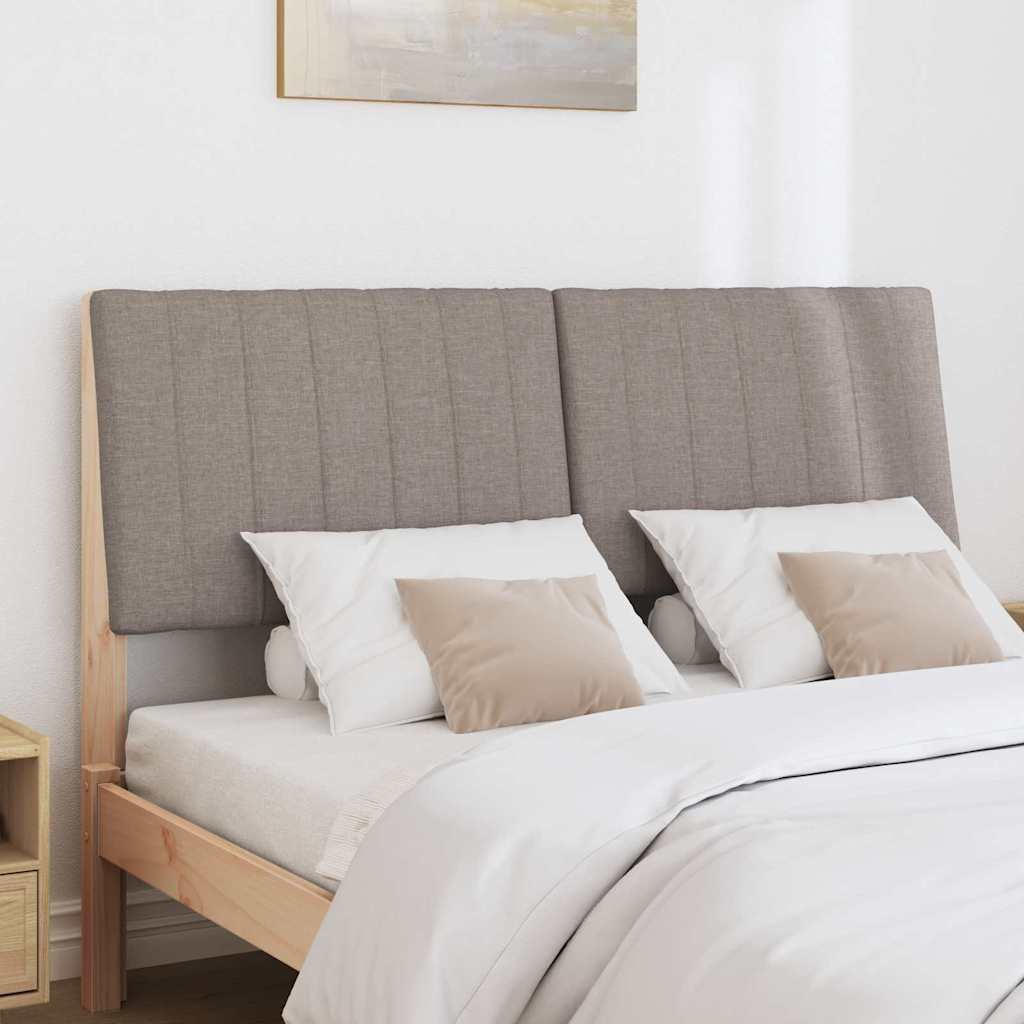 Gestoffeerd hoofdbord Taupe 140 cm Massief grenenhout