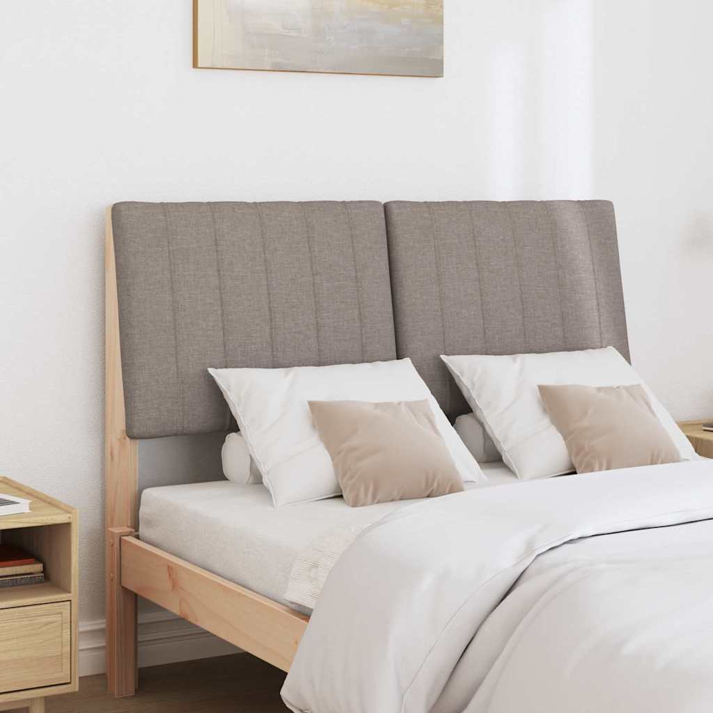 Gestoffeerd hoofdbord Taupe 120 cm Massief grenenhout