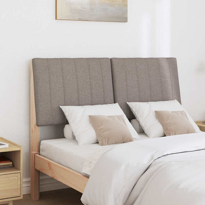 Gestoffeerd hoofdbord Taupe 120 cm Massief grenenhout