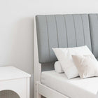 Upholstered Headboard Light Grey 120 cm Solid Pine