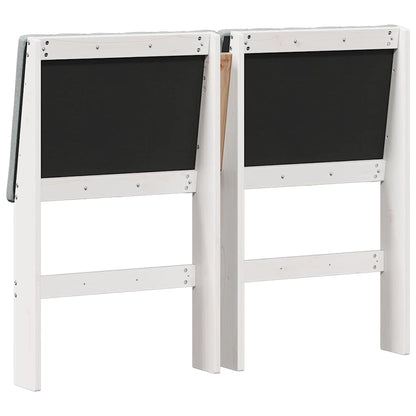 Gestoffeerd hoofdbord Lichtgrijs 120 cm Massief grenenhout