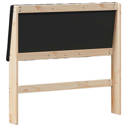 Gestoffeerd hoofdbord Zwart 100 cm Massief grenenhout