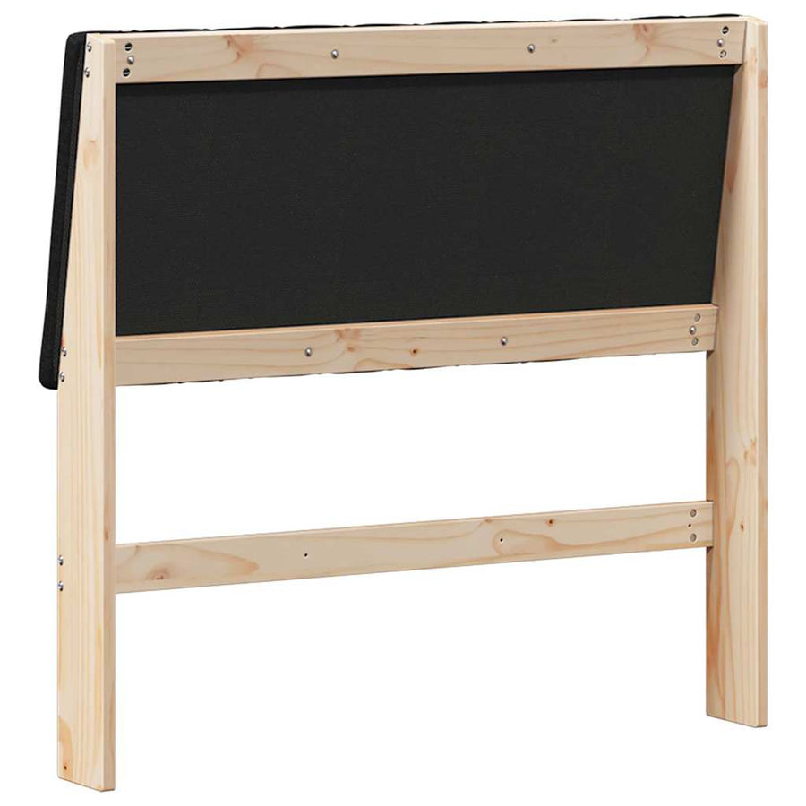 Gestoffeerd hoofdbord Zwart 100 cm Massief grenenhout