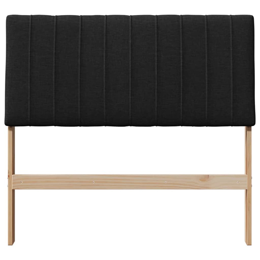 Gestoffeerd hoofdbord Zwart 100 cm Massief grenenhout