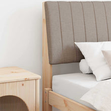 Gestoffeerd hoofdbord Taupe 100 cm Massief grenenhout