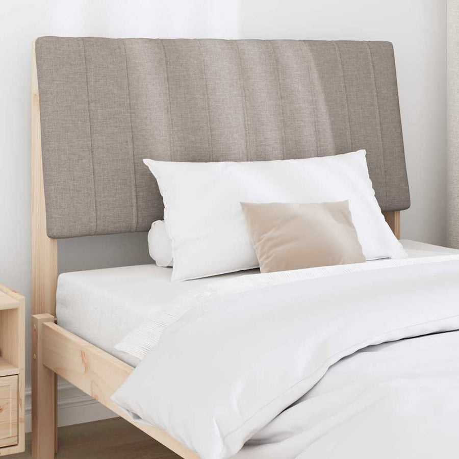 Gestoffeerd hoofdbord Taupe 100 cm Massief grenenhout