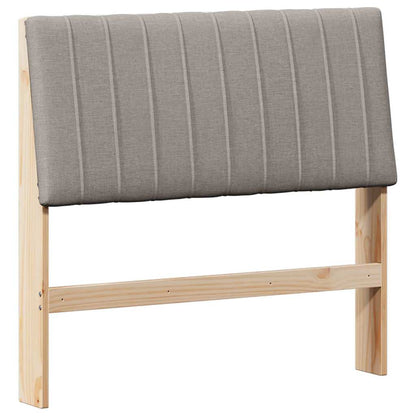Gestoffeerd hoofdbord Taupe 100 cm Massief grenenhout