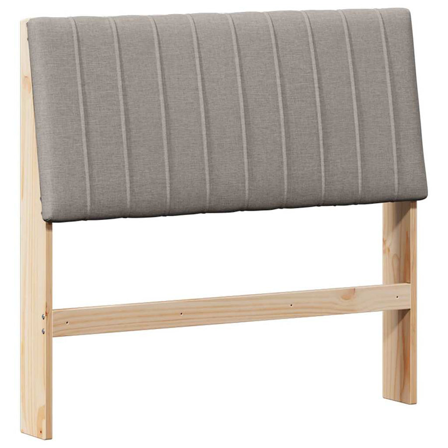 Gestoffeerd hoofdbord Taupe 100 cm Massief grenenhout