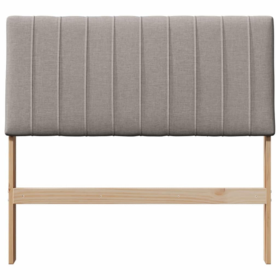 Gestoffeerd hoofdbord Taupe 100 cm Massief grenenhout