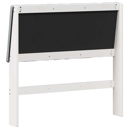 Gestoffeerd hoofdbord Lichtgrijs 100 cm Massief grenenhout