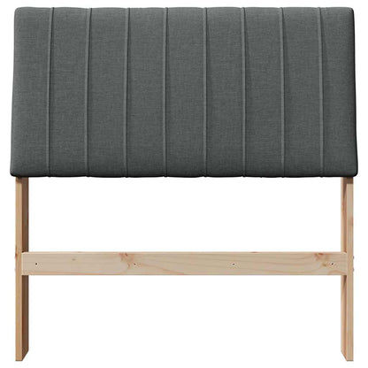 Gestoffeerd hoofdbord Donkergrijs 90 cm Massief grenenhout